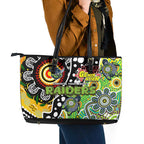 Raiders NRL Celebrating 50 Years of Naidoc Leather Tote Bag NAIDOC Week 2025 Aboriginal