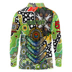 Personalised Raiders NRL Celebrating 50 Years of Naidoc Long Sleeve Polo Shirt NAIDOC Week 2025 Aboriginal