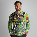 Personalised Raiders NRL Celebrating 50 Years of Naidoc Long Sleeve Polo Shirt NAIDOC Week 2025 Aboriginal