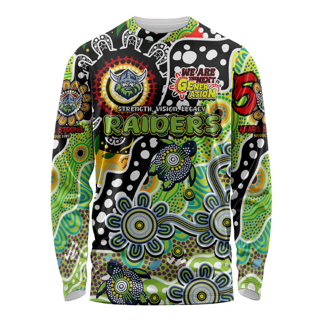 Personalised Raiders NRL Celebrating 50 Years of Naidoc Long Sleeve Shirt NAIDOC Week 2025 Aboriginal