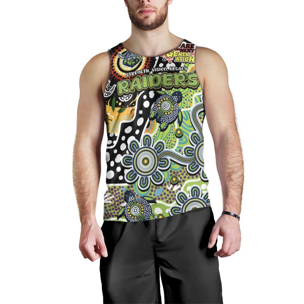 Personalised Raiders NRL Celebrating 50 Years of Naidoc Men Tank Top NAIDOC Week 2025 Aboriginal
