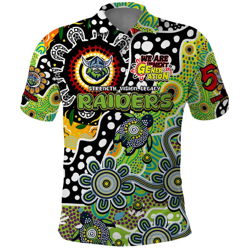 Personalised Raiders NRL Celebrating 50 Years of Naidoc Polo Shirt NAIDOC Week 2025 Aboriginal