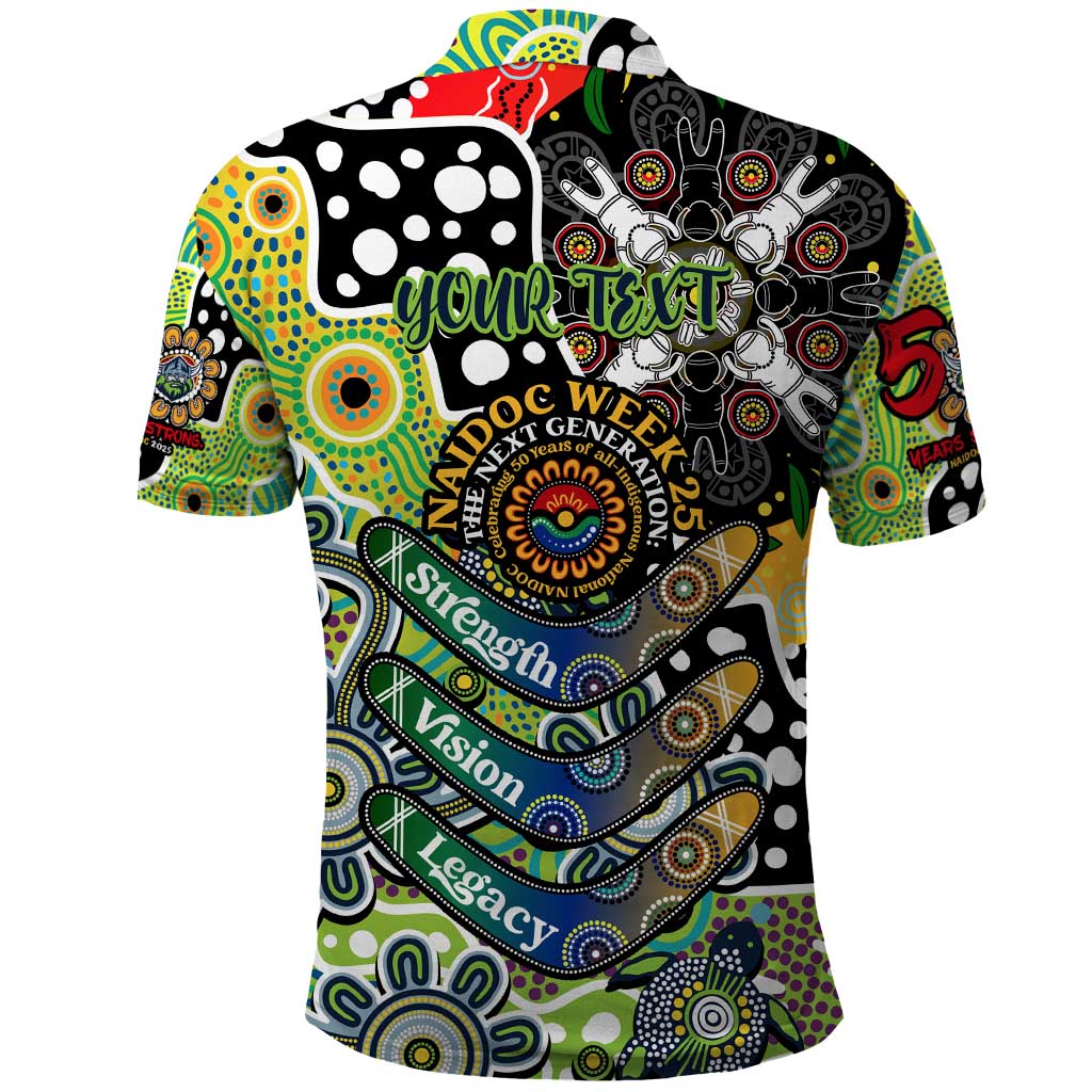 Personalised Raiders NRL Celebrating 50 Years of Naidoc Polo Shirt NAIDOC Week 2025 Aboriginal