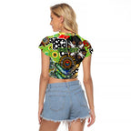 Personalised Raiders NRL Celebrating 50 Years of Naidoc Raglan Cropped T Shirt NAIDOC Week 2025 Aboriginal