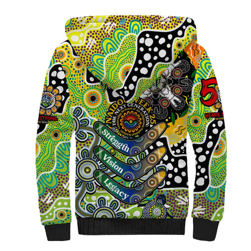 Personalised Raiders NRL Celebrating 50 Years of Naidoc Sherpa Hoodie NAIDOC Week 2025 Aboriginal
