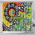 Raiders NRL Celebrating 50 Years of Naidoc Shower Curtain NAIDOC Week 2025 Aboriginal