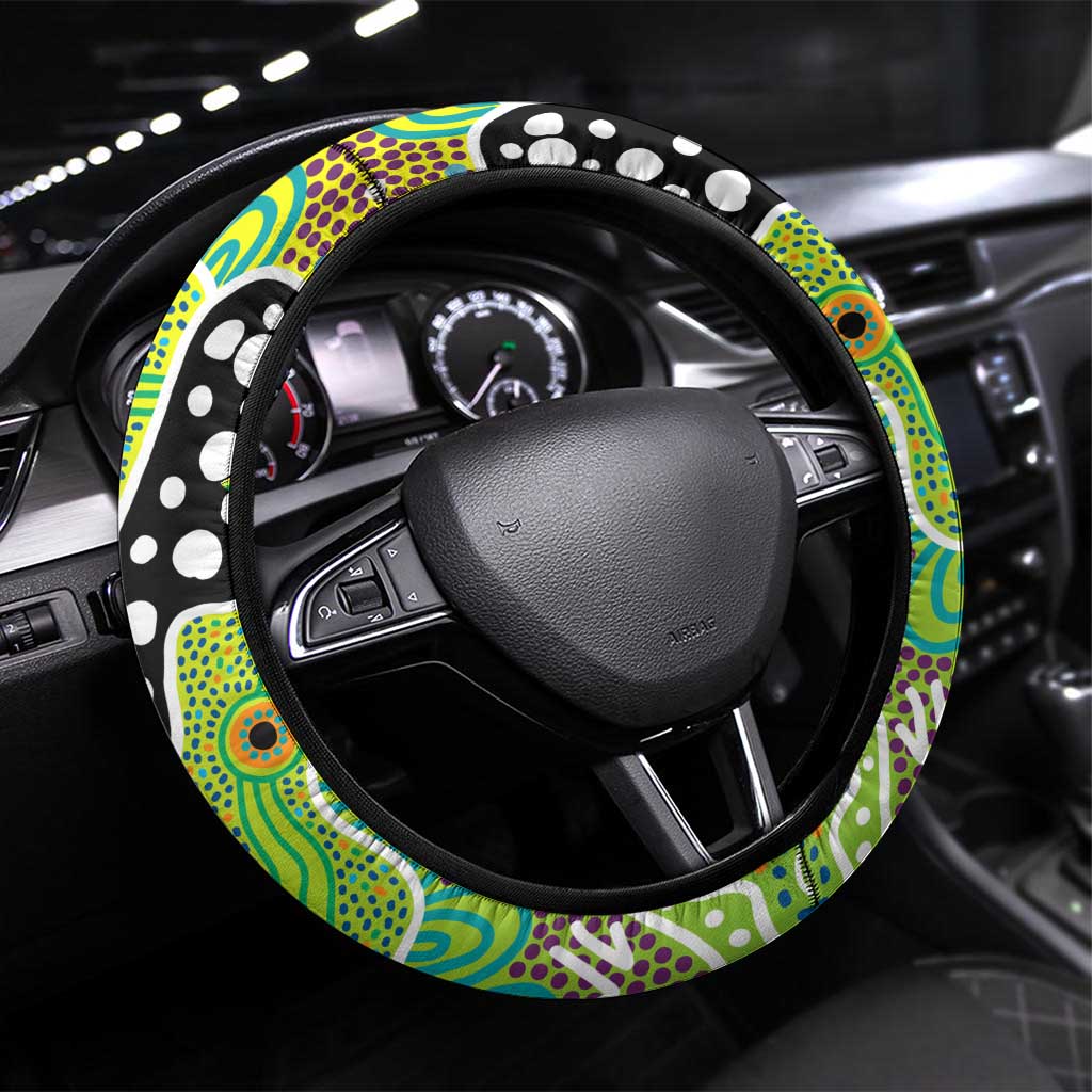 Raiders NRL Celebrating 50 Years of Naidoc Steering Wheel Cover NAIDOC Week 2025 Aboriginal