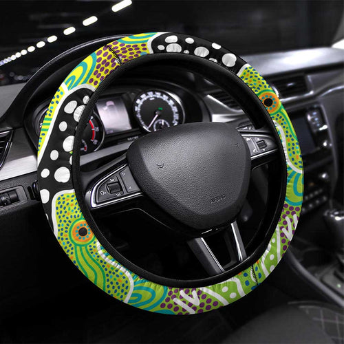 Raiders NRL Celebrating 50 Years of Naidoc Steering Wheel Cover NAIDOC Week 2025 Aboriginal