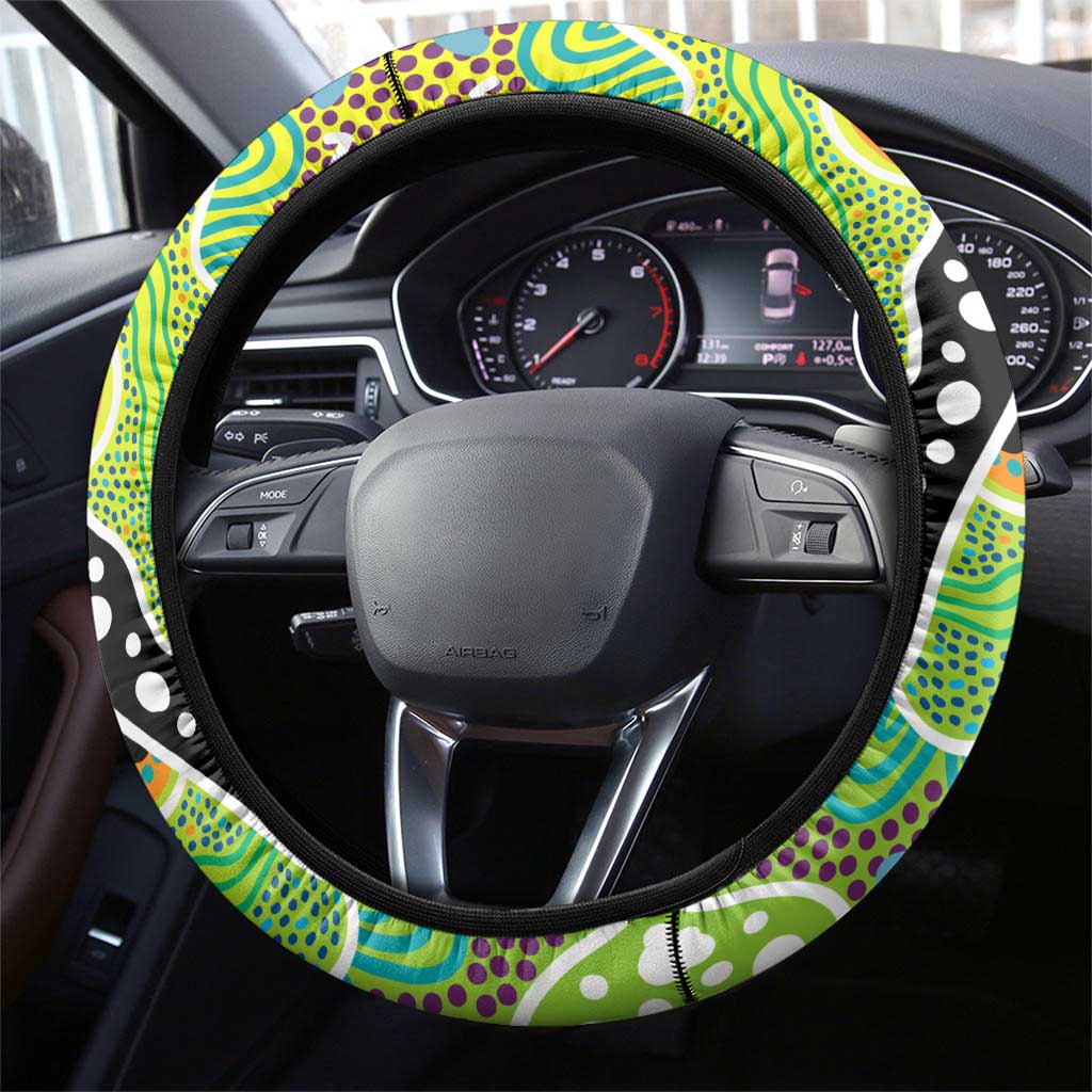 Raiders NRL Celebrating 50 Years of Naidoc Steering Wheel Cover NAIDOC Week 2025 Aboriginal