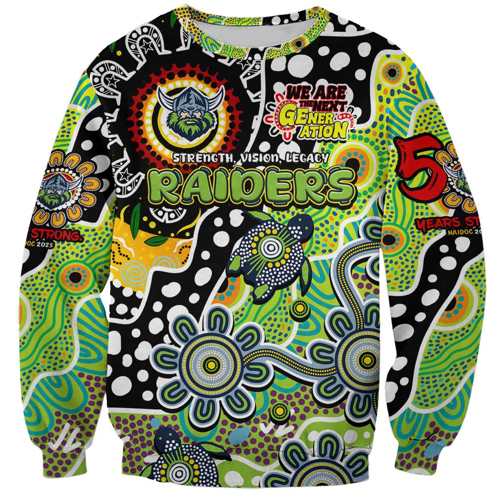 Personalised Raiders NRL Celebrating 50 Years of Naidoc Sweatshirt NAIDOC Week 2025 Aboriginal