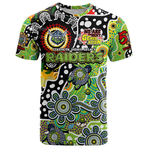 Personalised Raiders NRL Celebrating 50 Years of Naidoc T Shirt NAIDOC Week 2025 Aboriginal