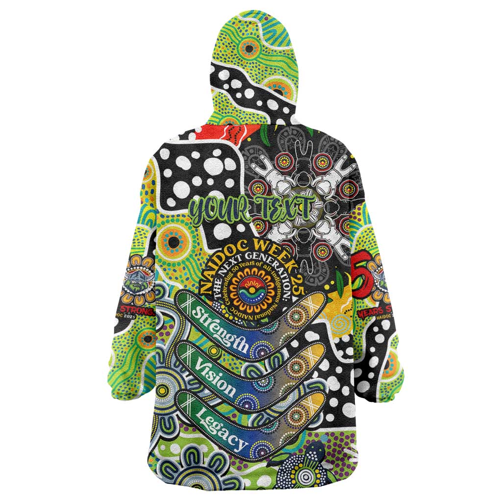 Personalised Raiders NRL Celebrating 50 Years of Naidoc Wearable Blanket Hoodie NAIDOC Week 2025 Aboriginal