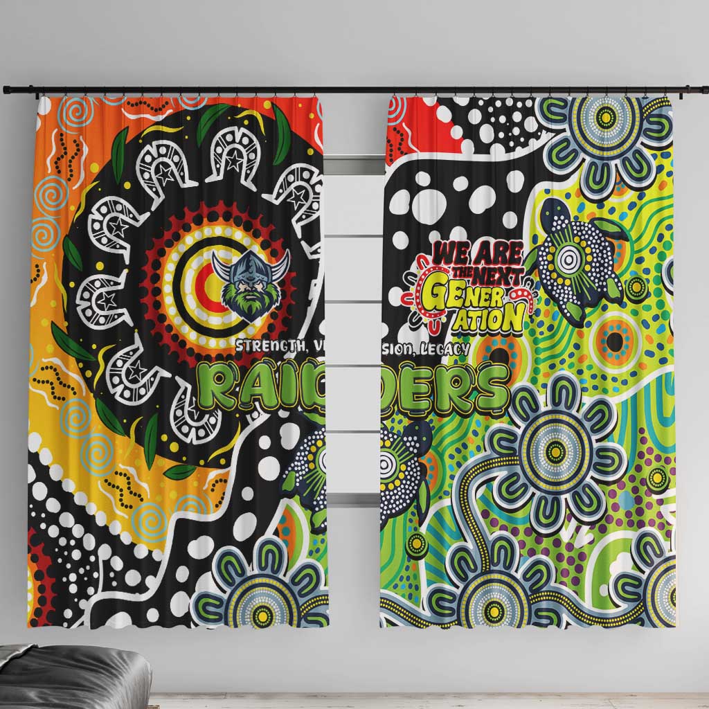 Raiders NRL Celebrating 50 Years of Naidoc Window Curtain NAIDOC Week 2025 Aboriginal