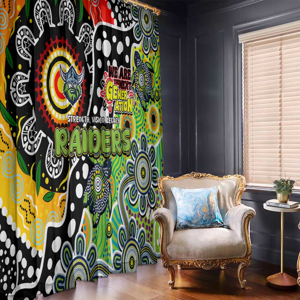Raiders NRL Celebrating 50 Years of Naidoc Window Curtain NAIDOC Week 2025 Aboriginal