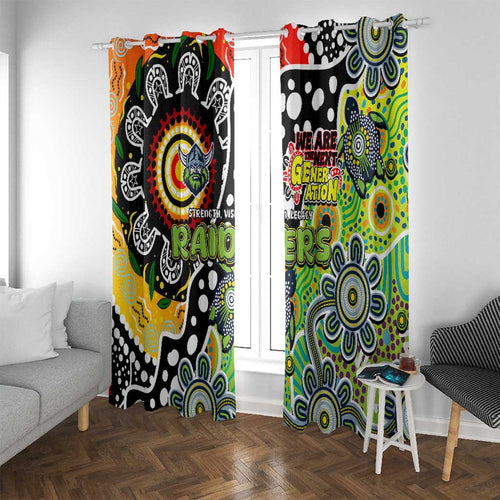 Raiders NRL Celebrating 50 Years of Naidoc Window Curtain NAIDOC Week 2025 Aboriginal