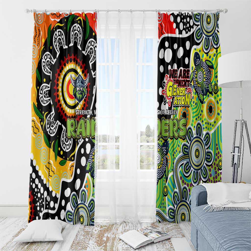 Raiders NRL Celebrating 50 Years of Naidoc Window Curtain NAIDOC Week 2025 Aboriginal