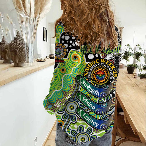 Personalised Raiders NRL Celebrating 50 Years of Naidoc Women Casual Shirt NAIDOC Week 2025 Aboriginal