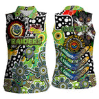 Personalised Raiders NRL Celebrating 50 Years of Naidoc Women Sleeveless Polo Shirt NAIDOC Week 2025 Aboriginal