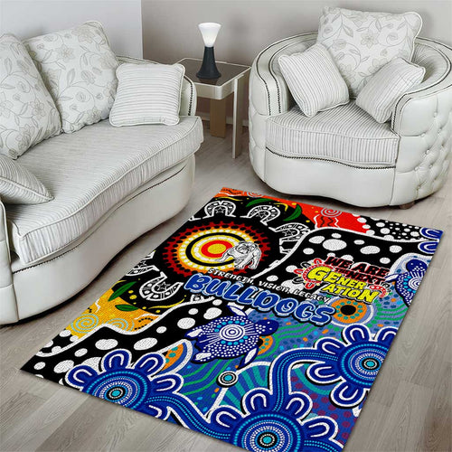 Bulldogs NRL Celebrating 50 Years of Naidoc Area Rug NAIDOC Week 2025 Aboriginal