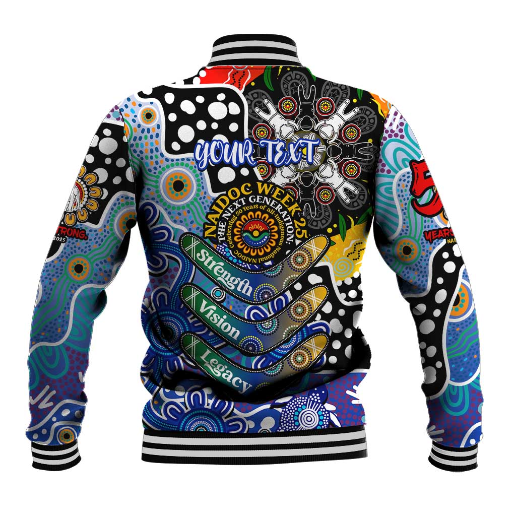 Personalised Bulldogs NRL Celebrating 50 Years of Naidoc Baseball Jacket NAIDOC Week 2025 Aboriginal