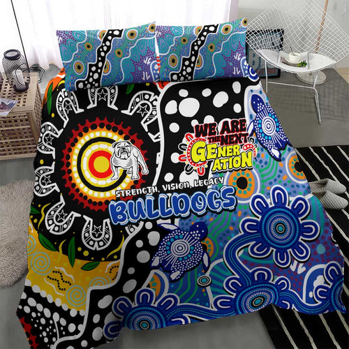 Bulldogs NRL Celebrating 50 Years of Naidoc Bedding Set NAIDOC Week 2025 Aboriginal