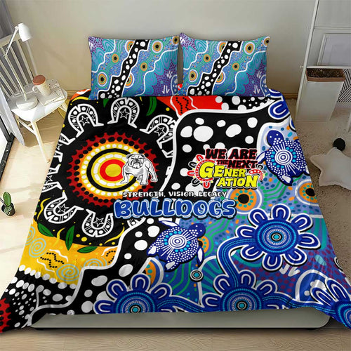 Bulldogs NRL Celebrating 50 Years of Naidoc Bedding Set NAIDOC Week 2025 Aboriginal