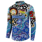 Personalised Bulldogs NRL Celebrating 50 Years of Naidoc Button Sweatshirt NAIDOC Week 2025 Aboriginal