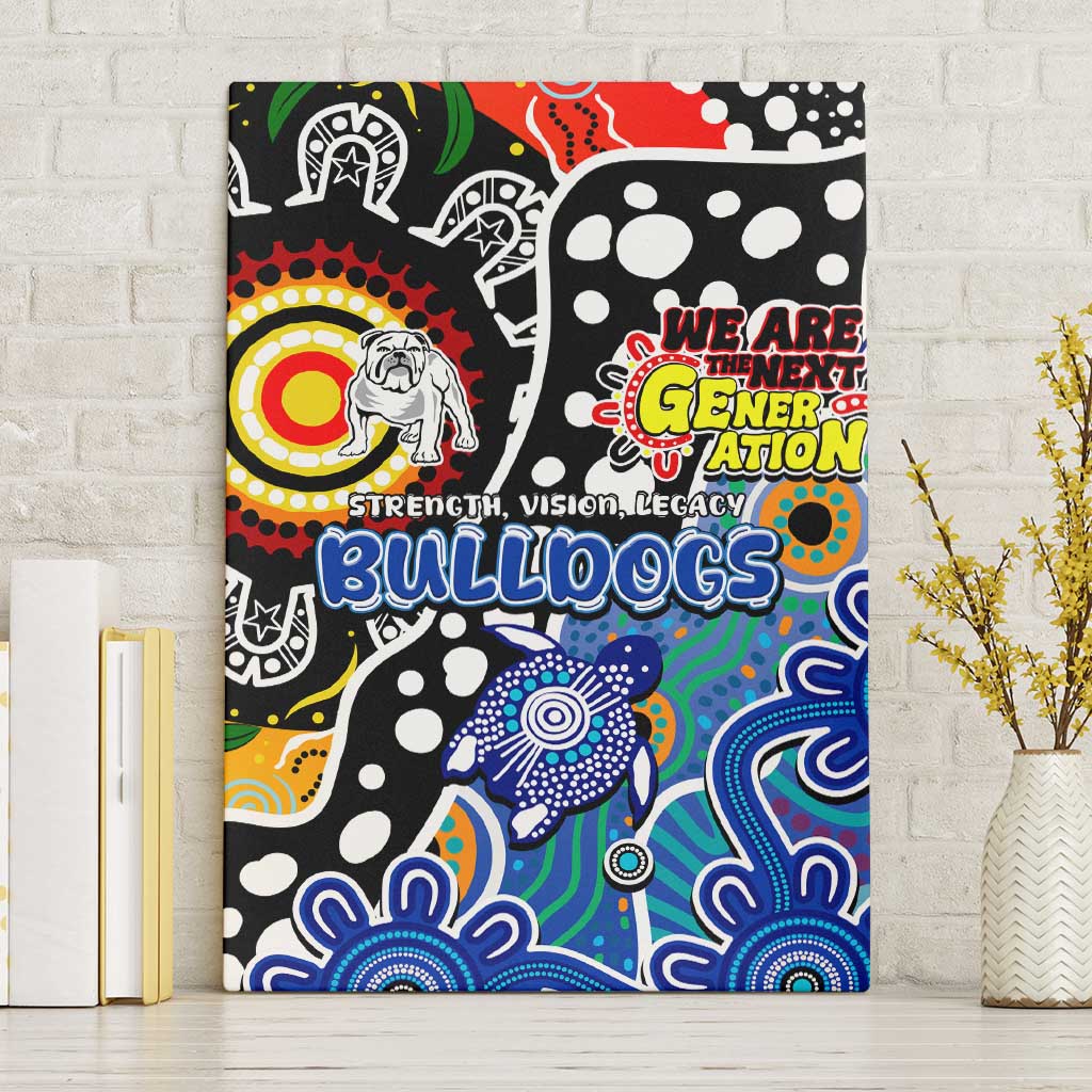 Bulldogs NRL Celebrating 50 Years of Naidoc Canvas Wall Art NAIDOC Week 2025 Aboriginal
