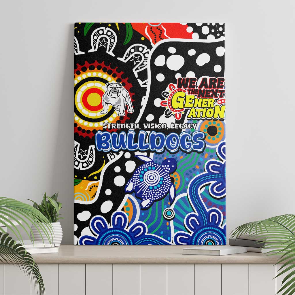 Bulldogs NRL Celebrating 50 Years of Naidoc Canvas Wall Art NAIDOC Week 2025 Aboriginal
