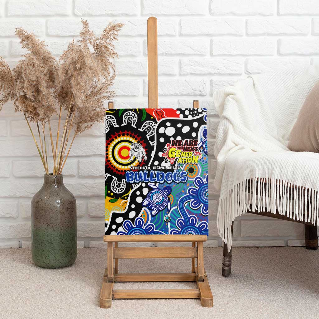 Bulldogs NRL Celebrating 50 Years of Naidoc Canvas Wall Art NAIDOC Week 2025 Aboriginal
