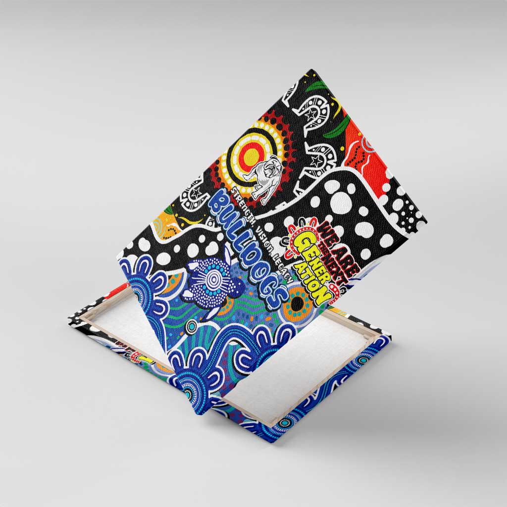 Bulldogs NRL Celebrating 50 Years of Naidoc Canvas Wall Art NAIDOC Week 2025 Aboriginal