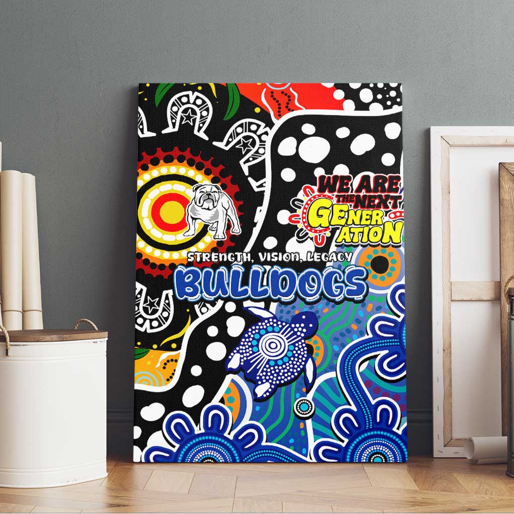 Bulldogs NRL Celebrating 50 Years of Naidoc Canvas Wall Art NAIDOC Week 2025 Aboriginal