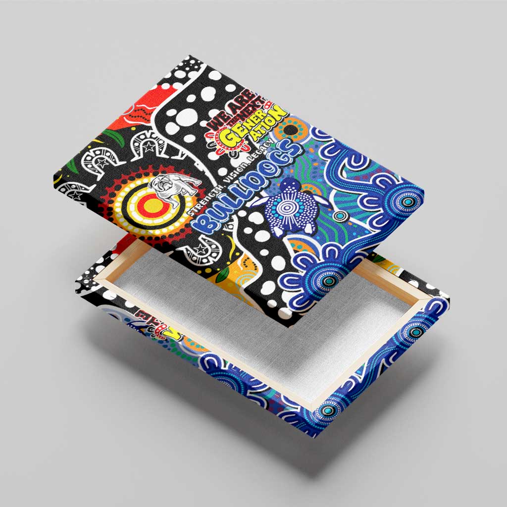 Bulldogs NRL Celebrating 50 Years of Naidoc Canvas Wall Art NAIDOC Week 2025 Aboriginal