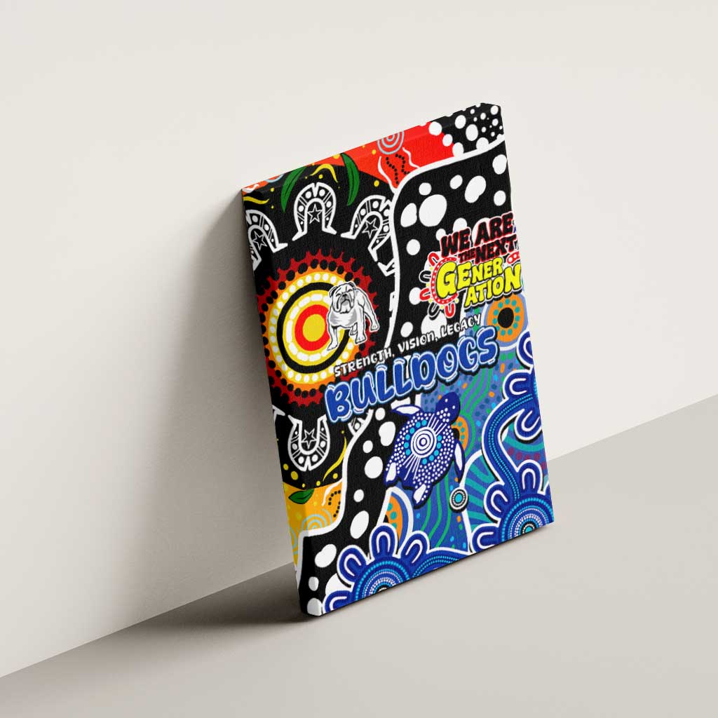 Bulldogs NRL Celebrating 50 Years of Naidoc Canvas Wall Art NAIDOC Week 2025 Aboriginal