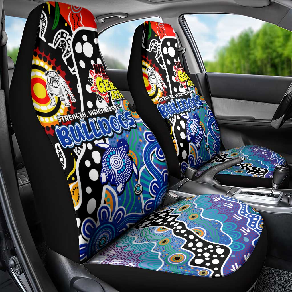 Bulldogs NRL Celebrating 50 Years of Naidoc Car Seat Cover NAIDOC Week 2025 Aboriginal