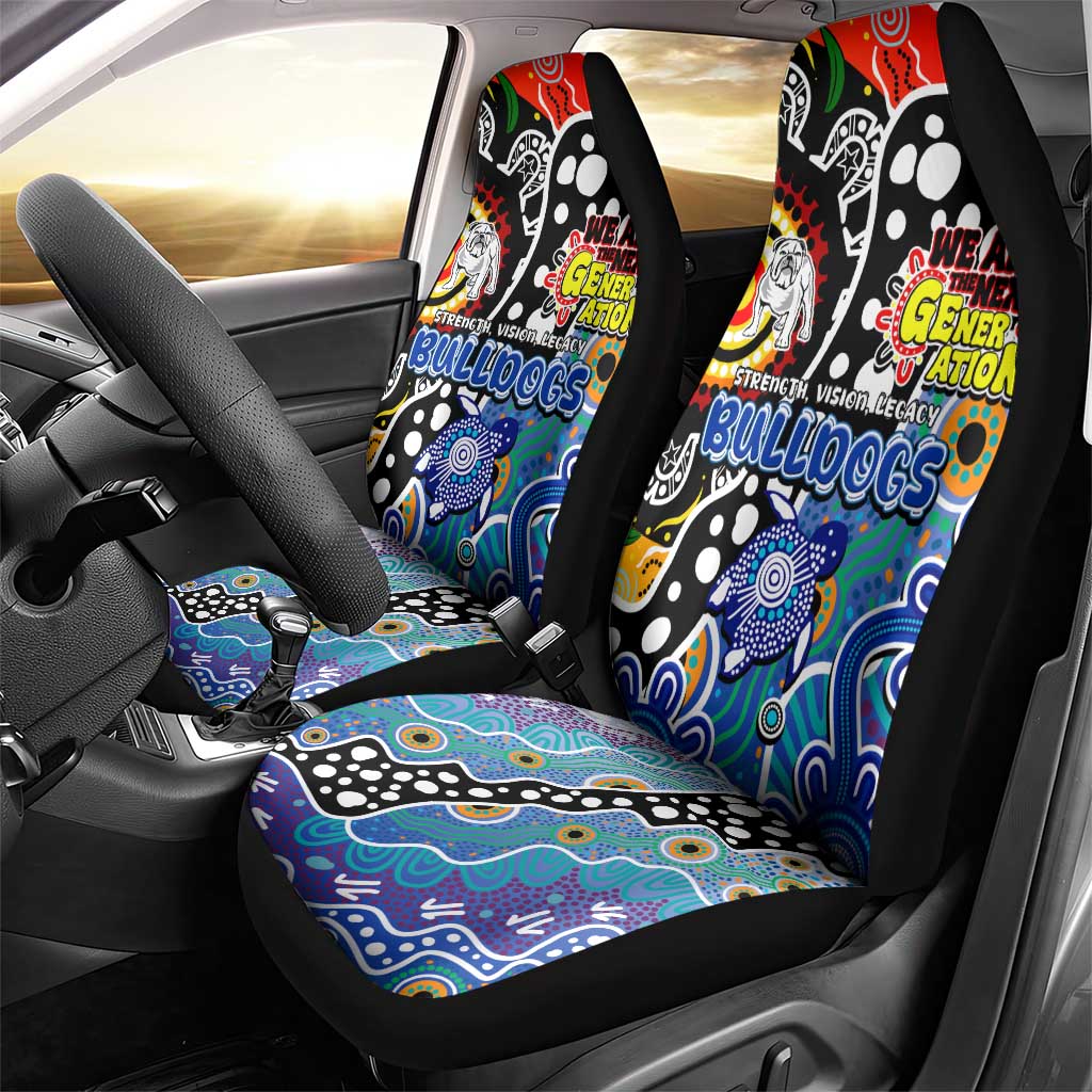 Bulldogs NRL Celebrating 50 Years of Naidoc Car Seat Cover NAIDOC Week 2025 Aboriginal