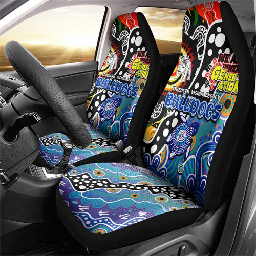 Bulldogs NRL Celebrating 50 Years of Naidoc Car Seat Cover NAIDOC Week 2025 Aboriginal