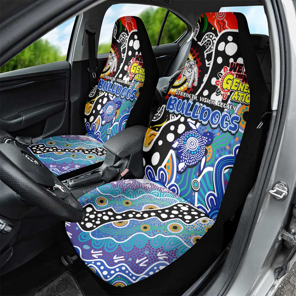 Bulldogs NRL Celebrating 50 Years of Naidoc Car Seat Cover NAIDOC Week 2025 Aboriginal