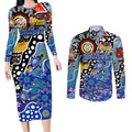 Personalised Bulldogs NRL Celebrating 50 Years of Naidoc Couples Matching Long Sleeve Bodycon Dress and Long Sleeve Button Shirt NAIDOC Week 2025 Aboriginal