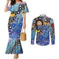 Personalised Bulldogs NRL Celebrating 50 Years of Naidoc Couples Matching Mermaid Dress and Long Sleeve Button Shirt NAIDOC Week 2025 Aboriginal