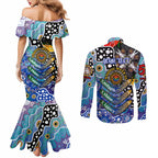 Personalised Bulldogs NRL Celebrating 50 Years of Naidoc Couples Matching Mermaid Dress and Long Sleeve Button Shirt NAIDOC Week 2025 Aboriginal