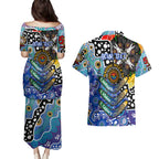 Personalised Bulldogs NRL Celebrating 50 Years of Naidoc Couples Matching Puletasi and Hawaiian Shirt NAIDOC Week 2025 Aboriginal