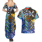 Personalised Bulldogs NRL Celebrating 50 Years of Naidoc Couples Matching Summer Maxi Dress and Hawaiian Shirt NAIDOC Week 2025 Aboriginal