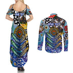 Personalised Bulldogs NRL Celebrating 50 Years of Naidoc Couples Matching Summer Maxi Dress and Long Sleeve Button Shirt NAIDOC Week 2025 Aboriginal