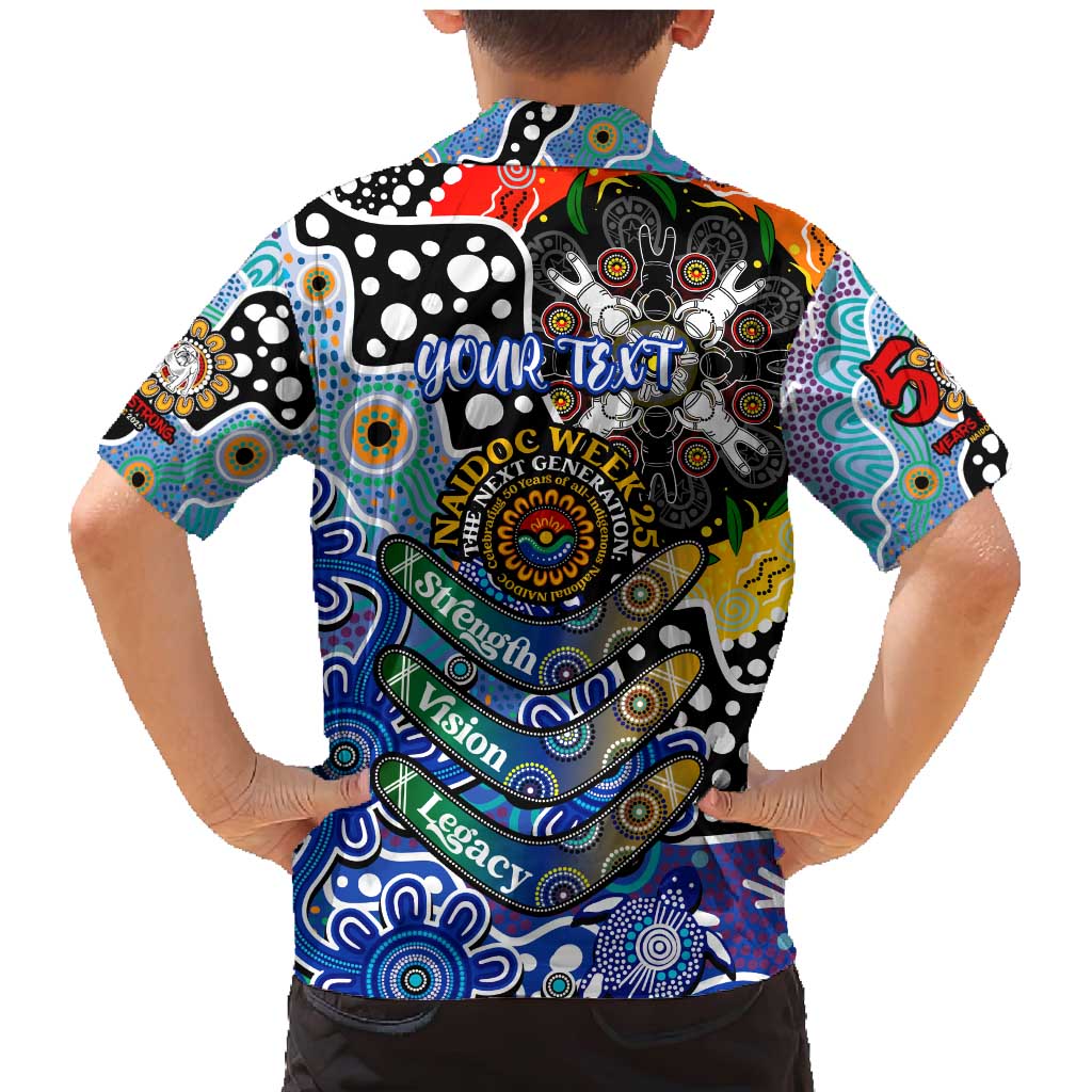 Personalised Bulldogs NRL Celebrating 50 Years of Naidoc Family Matching Mermaid Dress and Hawaiian Shirt NAIDOC Week 2025 Aboriginal