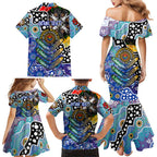 Personalised Bulldogs NRL Celebrating 50 Years of Naidoc Family Matching Mermaid Dress and Hawaiian Shirt NAIDOC Week 2025 Aboriginal