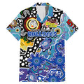 Personalised Bulldogs NRL Celebrating 50 Years of Naidoc Family Matching Mermaid Dress and Hawaiian Shirt NAIDOC Week 2025 Aboriginal