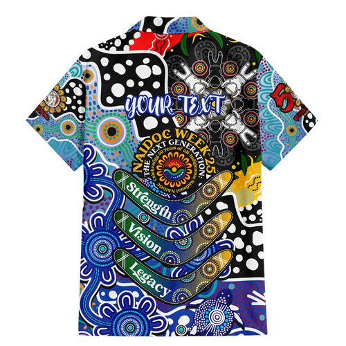 Personalised Bulldogs NRL Celebrating 50 Years of Naidoc Family Matching Mermaid Dress and Hawaiian Shirt NAIDOC Week 2025 Aboriginal