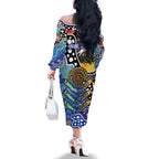 Personalised Bulldogs NRL Celebrating 50 Years of Naidoc Family Matching Off The Shoulder Long Sleeve Dress and Hawaiian Shirt NAIDOC Week 2025 Aboriginal