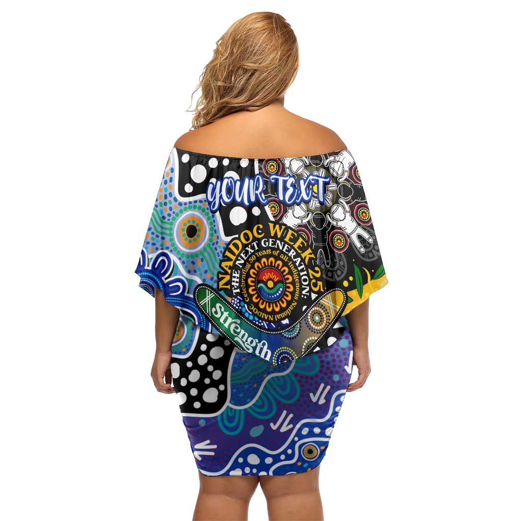 Personalised Bulldogs NRL Celebrating 50 Years of Naidoc Family Matching Off Shoulder Short Dress and Hawaiian Shirt NAIDOC Week 2025 Aboriginal